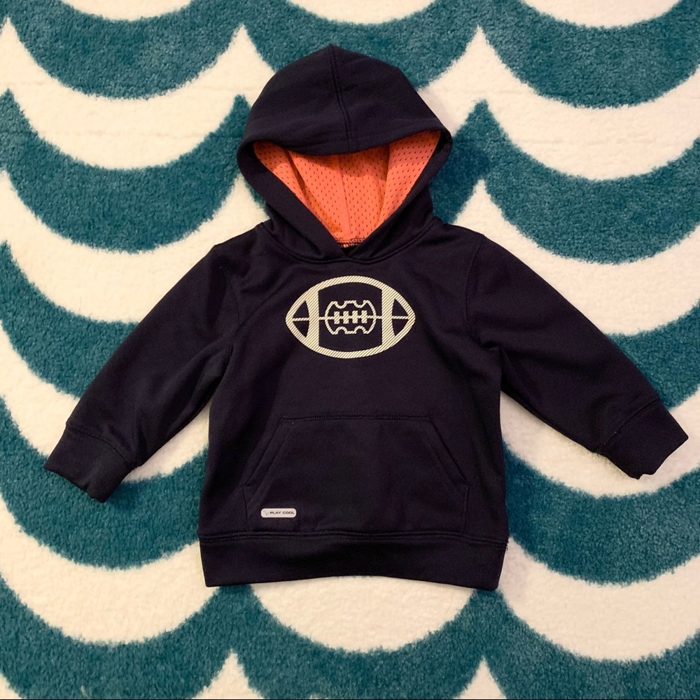 Jumping Beans Glow-in-the-Dark Football Hoodie (Navy/White) Size 12 mo